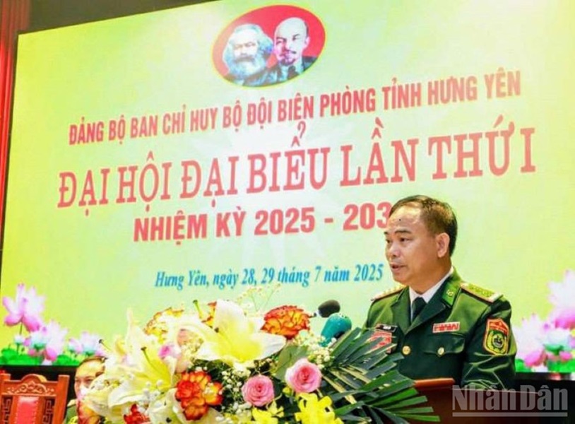 Đại hội đại biểu Đảng bộ Bộ đội Biên phòng tỉnh Hưng Yên nhiệm kỳ 2025-2030