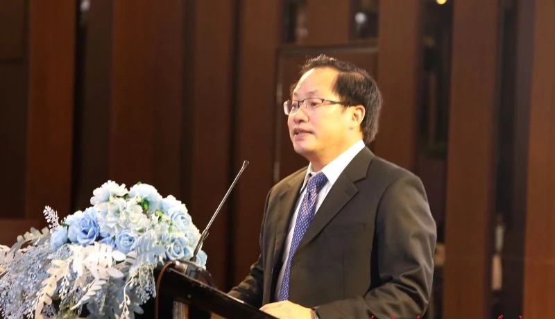 Phó Giám đốc Sở Công Thương Thanh Hóa Trần Đức Lương phát biểu tại hội nghị.