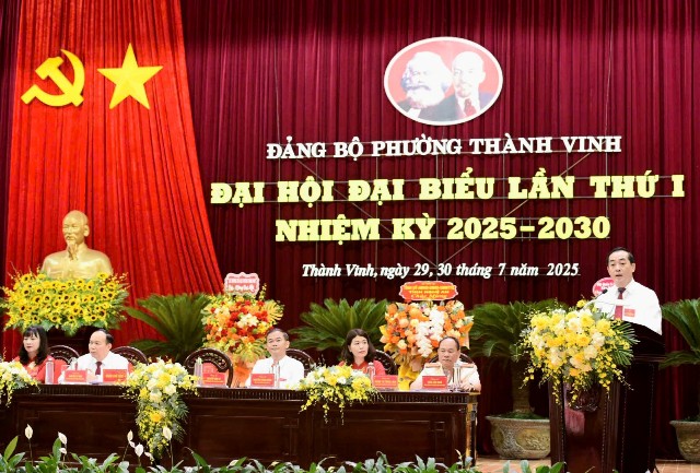 Phường Thành Vinh tổ chức đại hội điểm đầu tiên sau khi triển khai chính quyền hai cấp tại Nghệ An