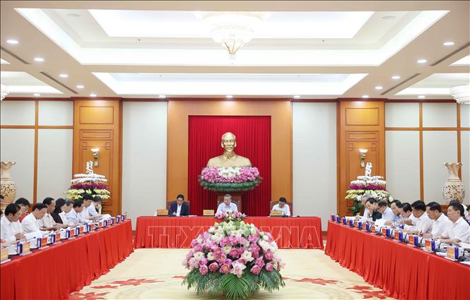 Quang cảnh buổi làm việc. Ảnh: Thống Nhất/TTXVN Quang cảnh buổi làm việc. Ảnh: Thống Nhất/TTXVN