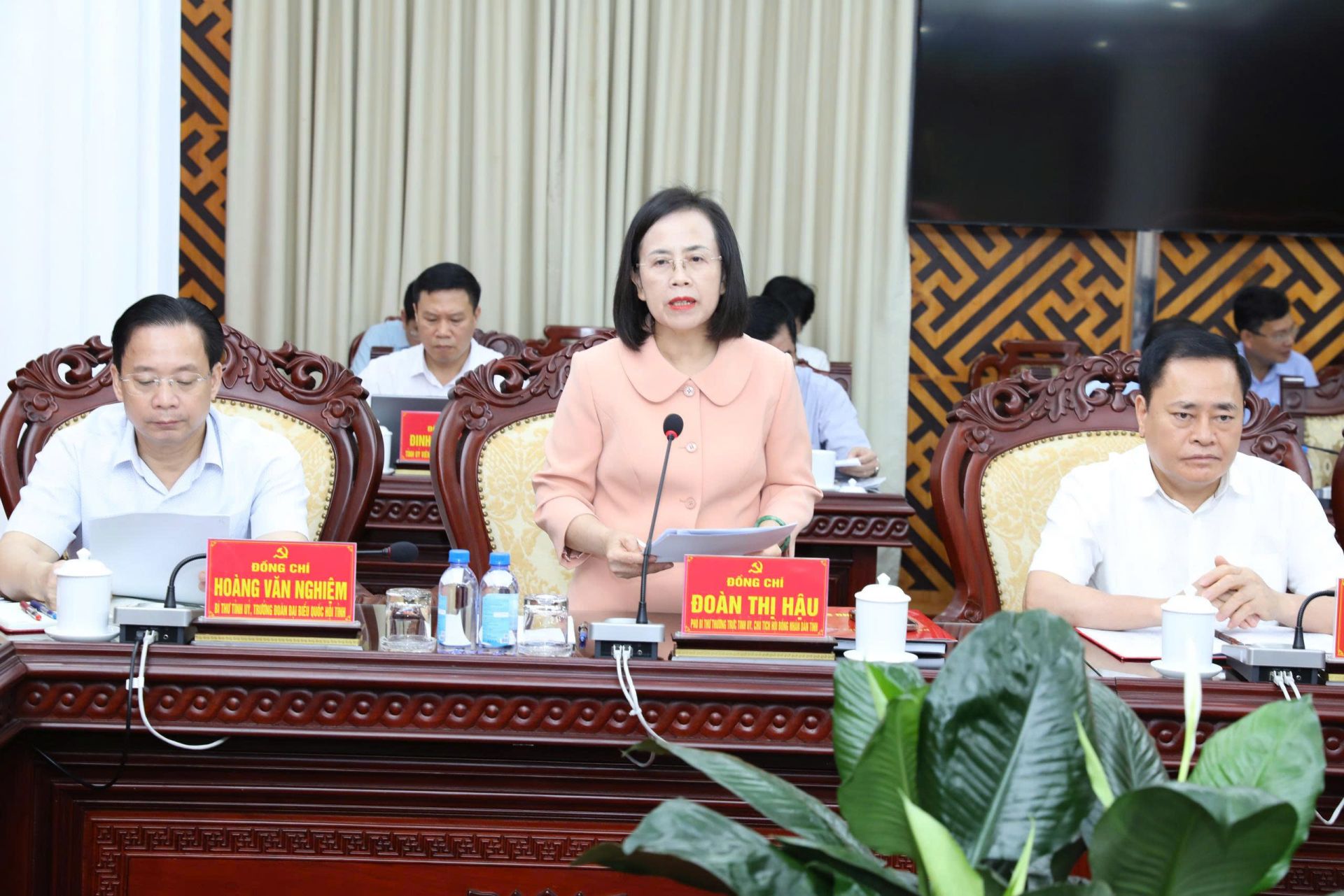 Phó Bí thư Thường trực Tỉnh ủy, Chủ tịch HĐND tỉnh Lạng Sơn Đoàn Thị Hậu phát biểu tại chương trình Phó Bí thư Thường trực Tỉnh ủy, Chủ tịch HĐND tỉnh Lạng Sơn Đoàn Thị Hậu phát biểu tại chương trình