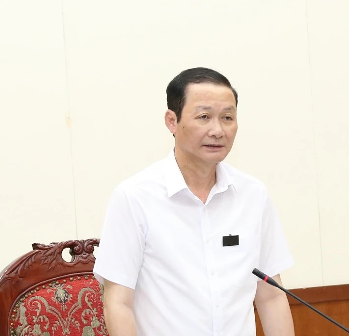 Chủ tịch UBND tỉnh Đỗ Minh Tuấn phát biểu tại hội nghị.