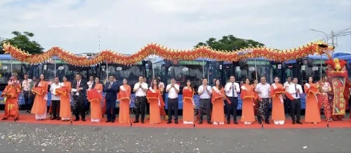 TP.HCM khai trương 35 tuyến xe buýt thân thiện với môi trường. Ảnh: ĐT