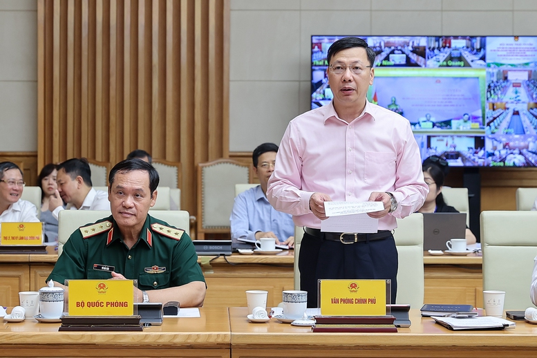 Phó Chủ nhiệm Văn phòng Chính phủ Phạm Mạnh Cường phát biểu tại hội nghị - Ảnh: VGP/Nhật Bắc Phó Chủ nhiệm Văn phòng Chính phủ Phạm Mạnh Cường phát biểu tại hội nghị - Ảnh: VGP/Nhật Bắc