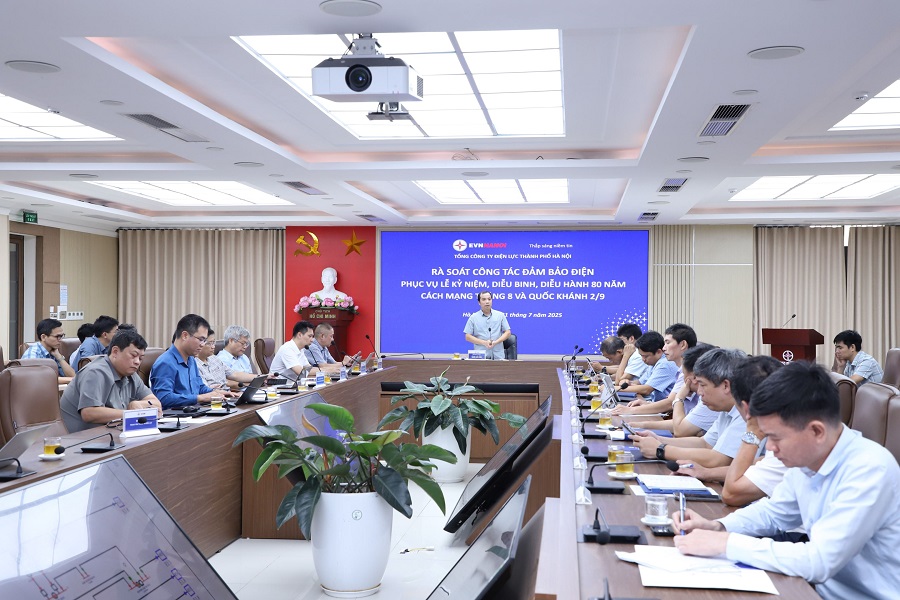 Phó Tổng giám đốc EVN Ngô Sơn Hải phát biểu chỉ đạo tại buổi làm việc với EVNHANOI Phó Tổng giám đốc EVN Ngô Sơn Hải phát biểu chỉ đạo tại buổi làm việc với EVNHANOI