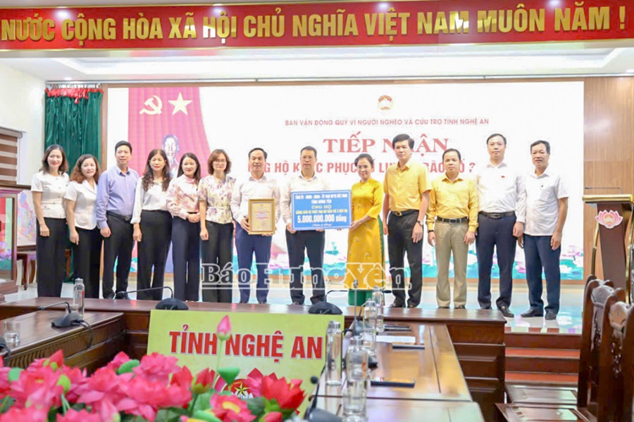 Tỉnh Hưng Yên hỗ trợ tỉnh Nghệ An 5 tỷ đồng khắc phục thiệt hại do bão số 3