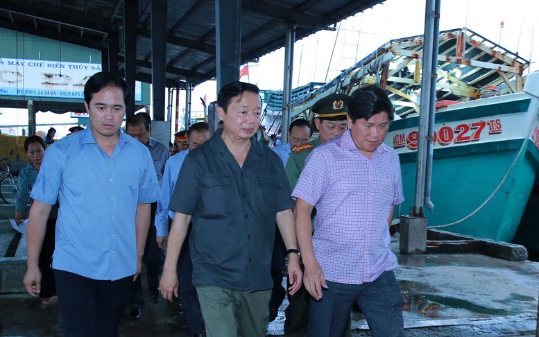 Phó Thủ tướng Trần Hồng Hà thăm cảng cá Sông Đốc, chiều 16/10/2024 - Ảnh: VGP/Đình Nam