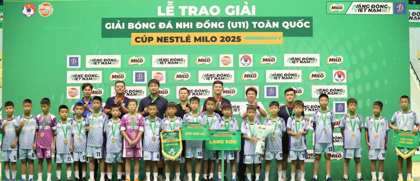 U11 Lạng Sơn: Đoạt huy chương đồng tại Giải bóng đá nhi đồng (U11) toàn quốc