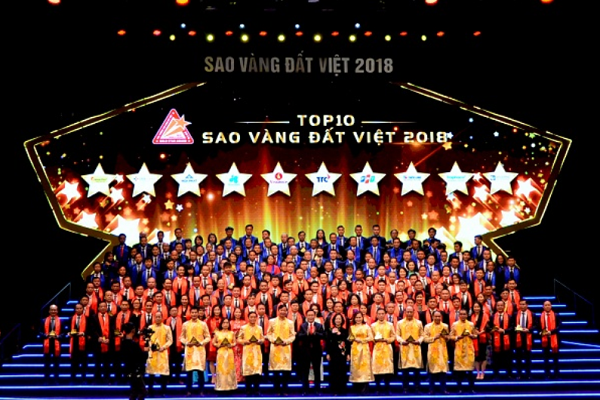 VICO vinh dự đạt TOP 100 Sao vàng đất Việt 2018 VICO vinh dự đạt TOP 100 Sao vàng đất Việt 2018