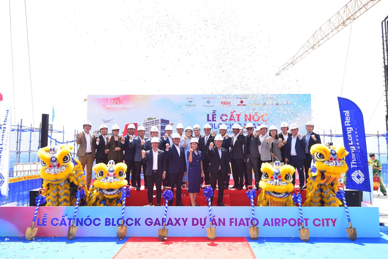 Thang Long Real Group (TLRG) hoàn thành "cú đúp" chiến lược tại FIATO AIRPORT CITY: Cất nóc block đầu tiên và ký kết hợp tác thương mại