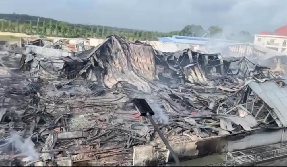 Hiện trường sau vụ cháy Hiện trường sau vụ cháy