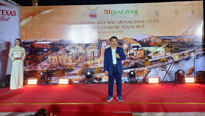 Ông Nguyễn Quang Trung- chủ đầu tư dự án phát biểu tại lễ ra mắt