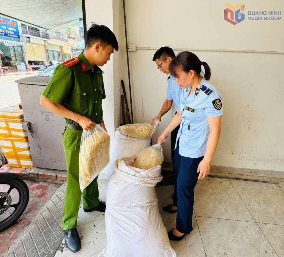 Công an phường Bãi Cháy phát hiện 100 kg ruốc gà không rõ nguồn gốc