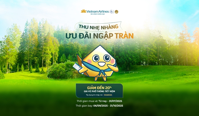 Vietnam Airlines mở bán vé giá hấp dẫn cho mùa Thu trải nghiệm đẳng cấp
