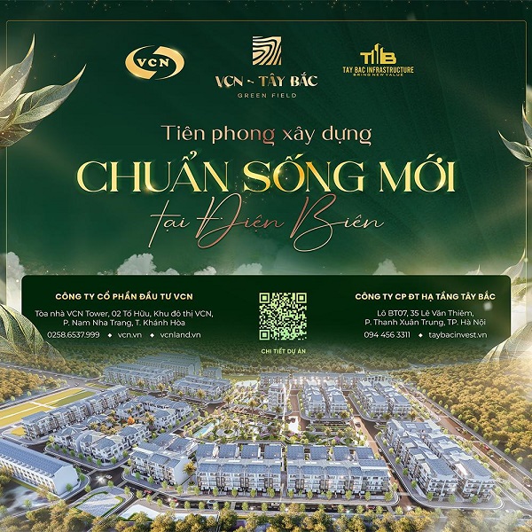 Khu đô thị VCN - Tây Bắc Green Field: Vươn tầm chuẩn sống mới giữa lòng Điện Biên Phủ