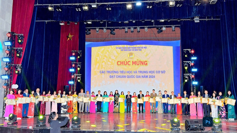 Các trường tiểu học và trung học cơ sở trên địa bàn TP. Hà Nội đạt chuẩn quốc gia năm 2024. Ảnh: Quý Tùng