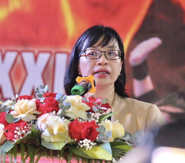 Bà Nguyễn Thị Thanh Lịch phát biểu tại Lễ khai mạc giải. Ảnh: Viết Hiền