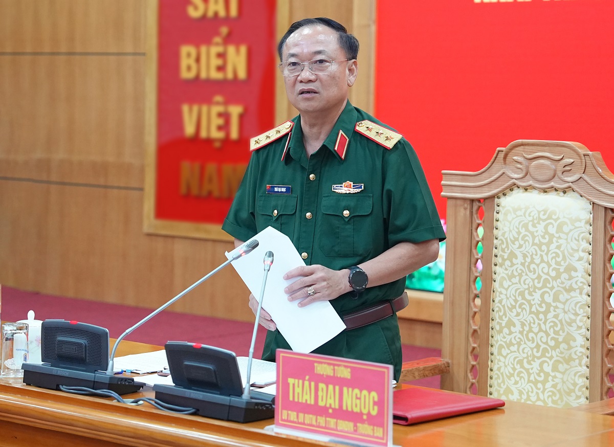 Thượng tướng Thái Đại Ngọc phát biểu chỉ đạo Hội nghị.