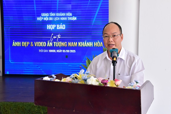 Ông Nguyễn Văn Thu- Phó Chủ tịch HHDL Ninh Thuận giới thiệu nội dung cuộc thi