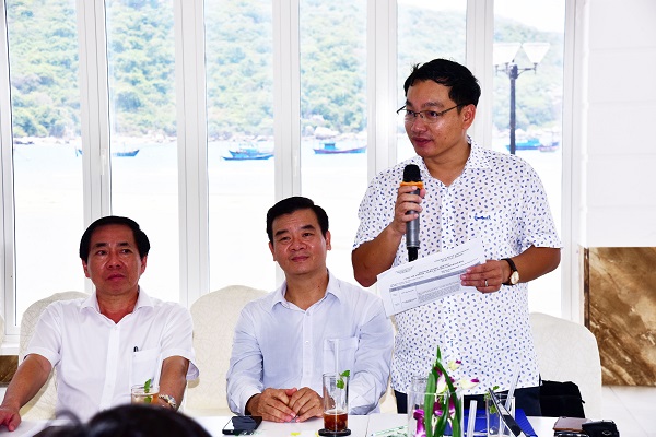 Ông Nguyễn Anh Vũ- Chủ tịch HHDL Ninh Thuận trả lời báo chí