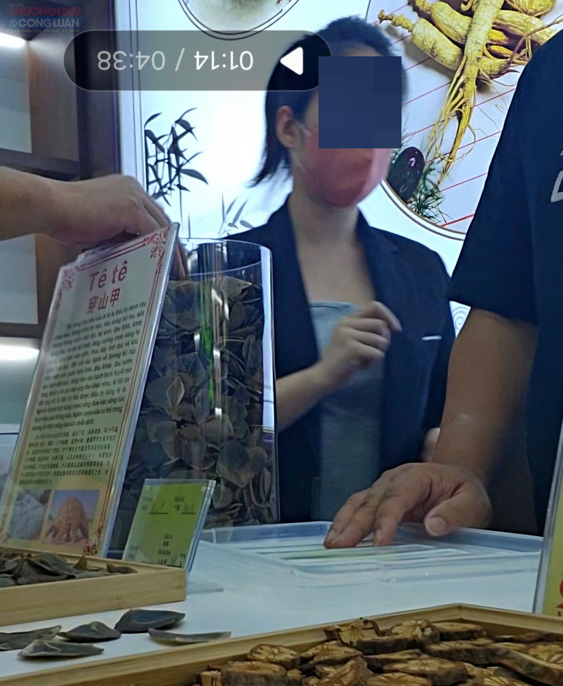 Vảy tê tê được bày bán công khai