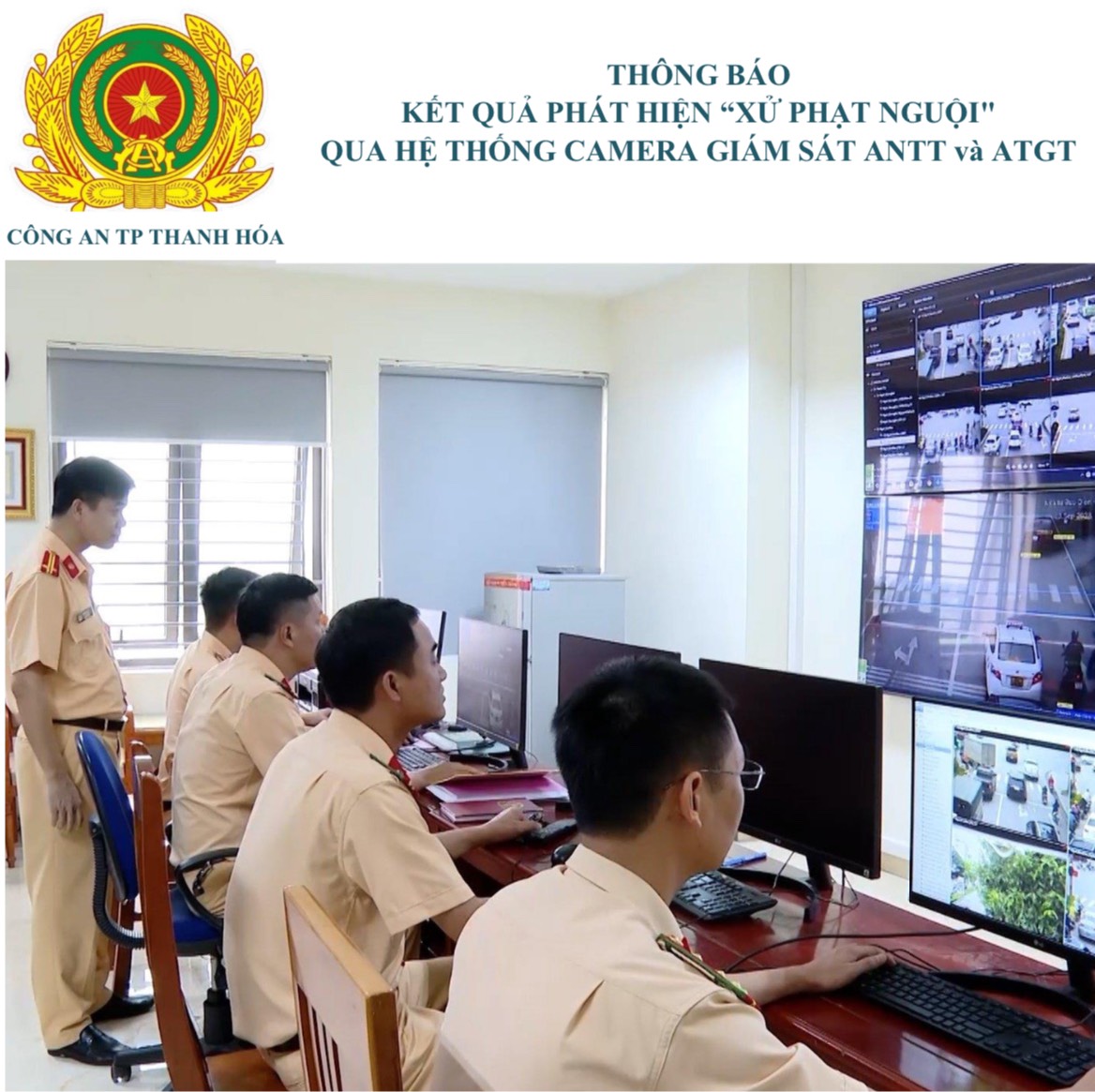 Công an Thanh Hóa thông báo kết quả phát hiện phương tiện vi phạm về trật tự an toàn giao thông