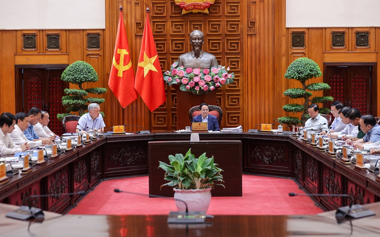 Thủ tướng Phạm Minh Chính chủ trì cuộc họp của Thường trực Chính phủ về một số nội dung quan trọng - Ảnh: VGP/Nhật Bắc
