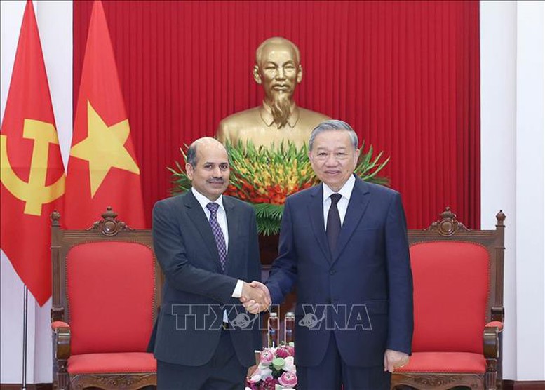 Tổng Bí thư Tô Lâm tiếp Đại sứ Ấn Độ