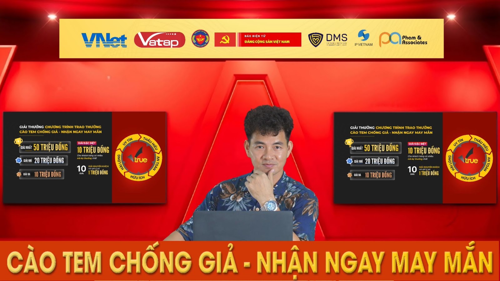 NSND Xuân Bắc dẫn chương trình trao thưởng “Cào tem chống giả - Nhận ngay may mắn”