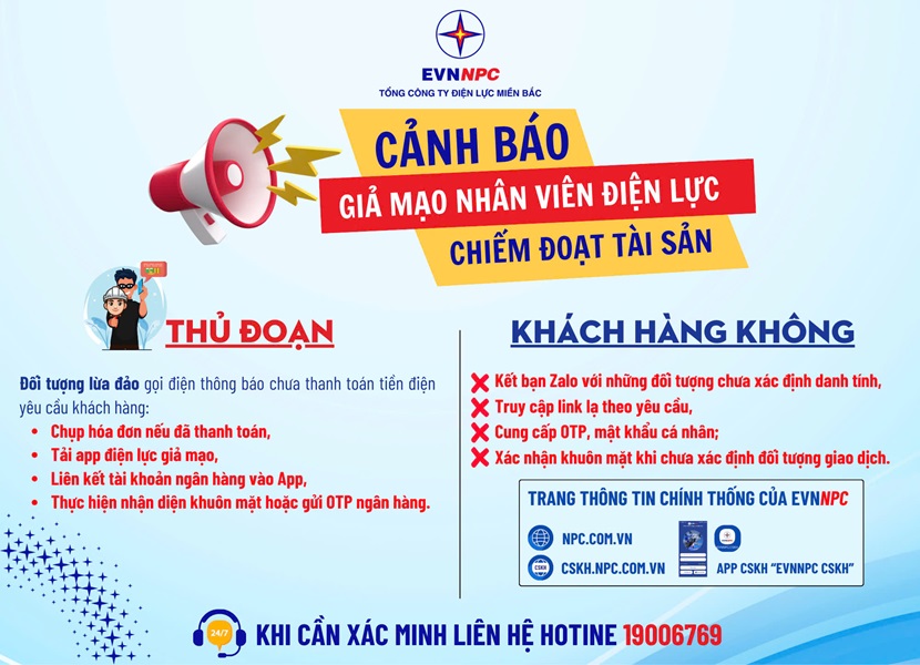 Hưng Yên: Khuyến cáo người dân khi đăng tải các hình ảnh hóa đơn, thông báo tiền điện trên mạng