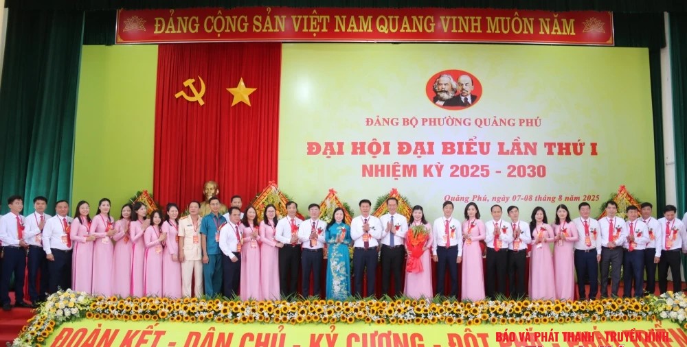 Đại hội đại biểu Đảng bộ phường Quảng Phú lần thứ nhất, nhiệm kỳ 2025-2030