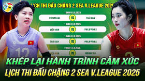 Chi tiết lịch thi đấu chặng 2 giải bóng chuyền nữ SEA V.League 2025