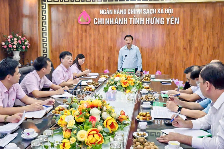 Ông Nguyễn Quang Hưng, Phó chủ tịch Thường trực UBND tỉnh phát biểu tại hội nghị. (Ảnh báo HY)
