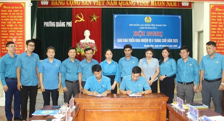 Cụm thi đua số 2, Liên đoàn Lao động tỉnh Thanh Hóa triển khai nhiệm vụ 6 tháng cuối năm 2025