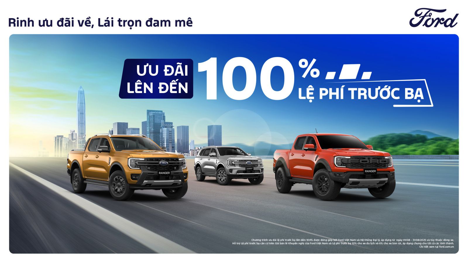 Ford Việt Nam hỗ trợ 100% lệ phí trước bạ cho khách hàng
