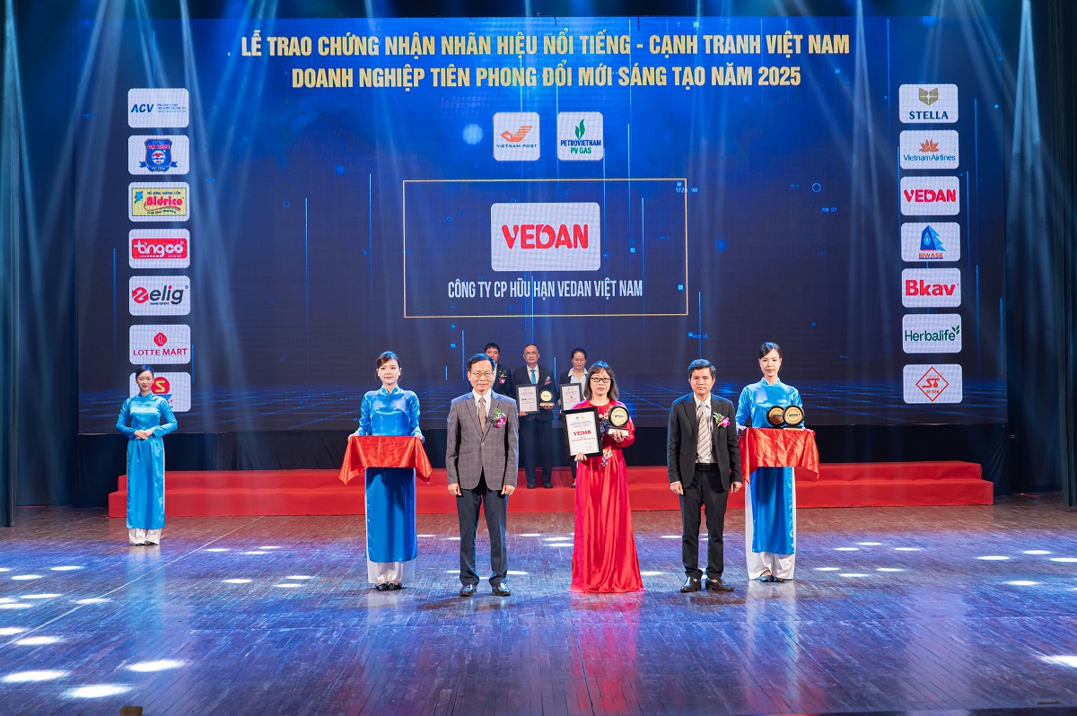 Vedan Việt Nam 10 năm liền được vinh danh Top “Nhãn hiệu nổi tiếng Việt Nam”