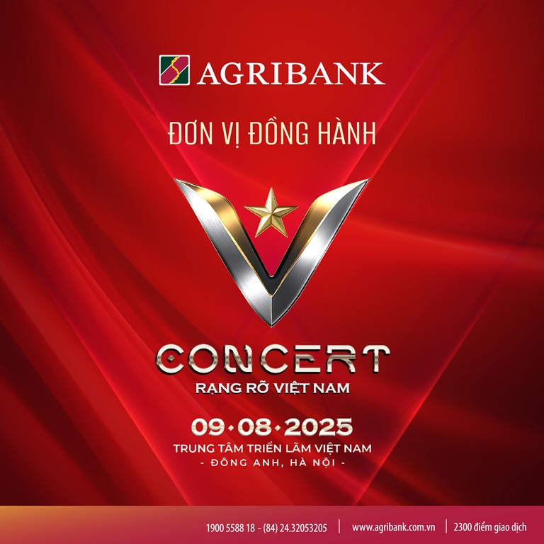 Agribank đồng hành cùng Đại nhạc hội “V Concert - Rạng rỡ Việt Nam” và “V Fest - Thanh xuân rực rỡ”