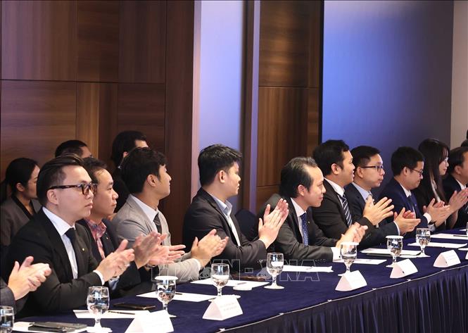 Các đại biểu tham dự buổi gặp mặt. Ảnh: Thống Nhất/TTXVN