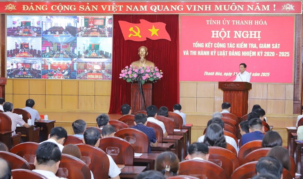 Thanh Hóa: Hội nghị trực tuyến toàn tỉnh tổng kết công tác kiểm tra, giám sát nhiệm kỳ 2020-2025