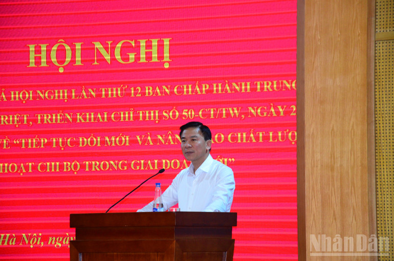 Đồng chí Đỗ Trọng Hưng quán triệt những nhiệm vụ và giải pháp trọng tâm của Chỉ thị số 50-CT/TW