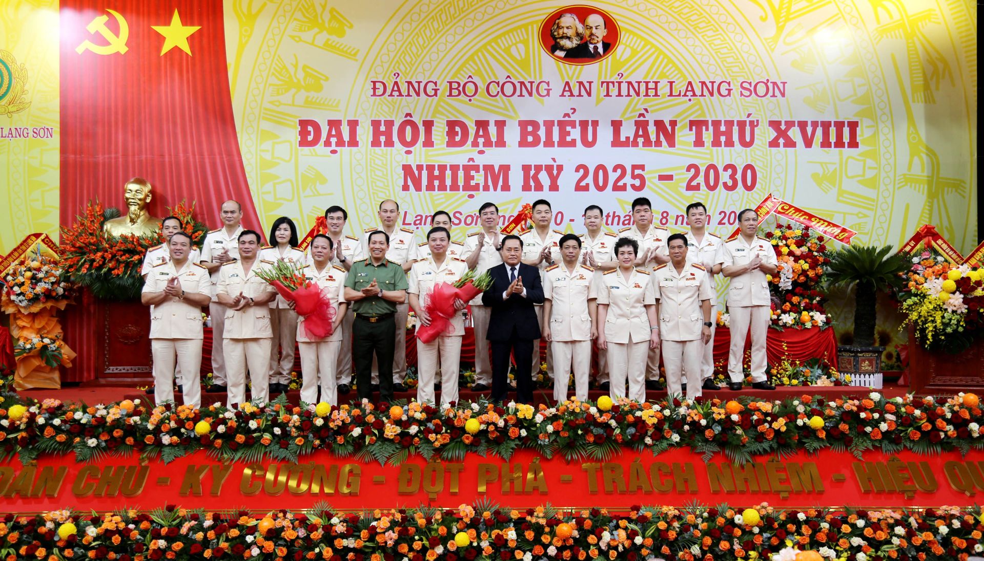 Đại hội Đảng bộ Công an tỉnh Lạng Sơn lần thứ XVIII nhiệm kỳ 2025 – 2030 diễn ra thành công tốt đẹp