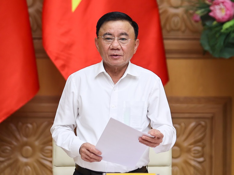 Đồng chí Trần Cẩm Tú, Ủy viên Bộ Chính trị, Thường trực Ban Bí thư phát biểu tại cuộc họp - Ảnh: VGP/Nhật Bắc