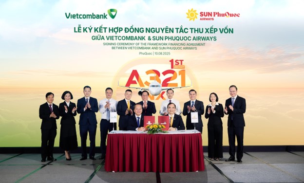 Sun PhuQuoc Airways ký kết Hợp đồng nguyên tắc với Vietcombank, xây dựng đội bay hiện đại, an toàn và hiệu quả
