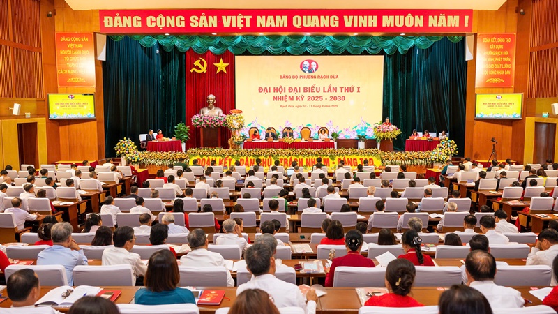 Quang cảnh Đại hội đại biểu Đảng bộ phường Rạch Dừa, TP HCM