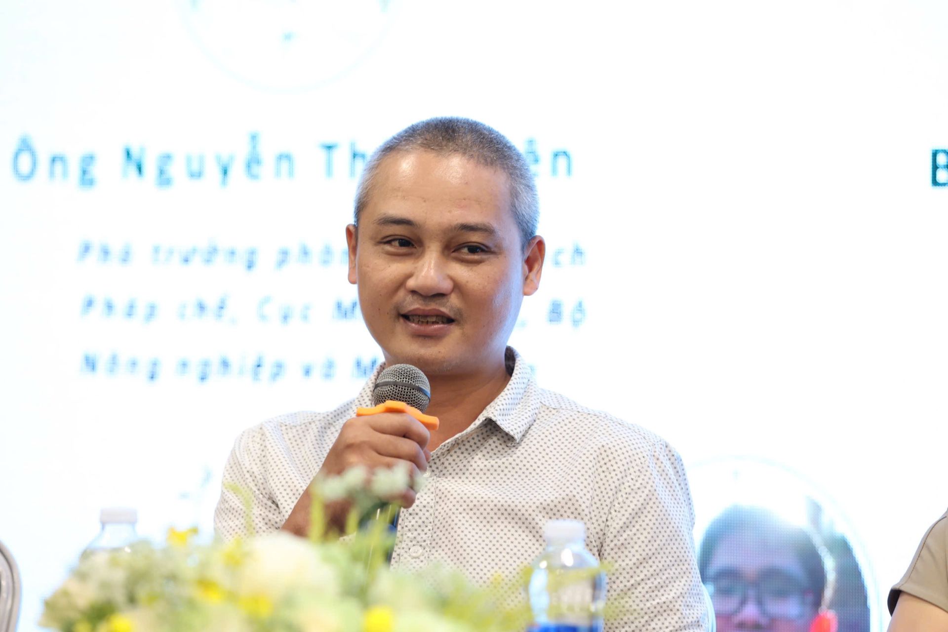 Ông Nguyễn Thành Yên, Phó Trưởng phòng Pháp chế, Cục Môi trường - Bộ Nông nghiệp và Môi trường phát biểu về vai trò của doanh nghiệp trong thực thi EPR