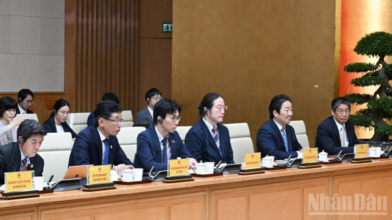 Đại sứ Nhật Bản tại Việt Nam Ito Naoki, các tập đoàn, doanh nghiệp, hiệp hội doanh nghiệp Nhật Bản tham dự tọa đàm. (Ảnh: TRẦN HẢI)