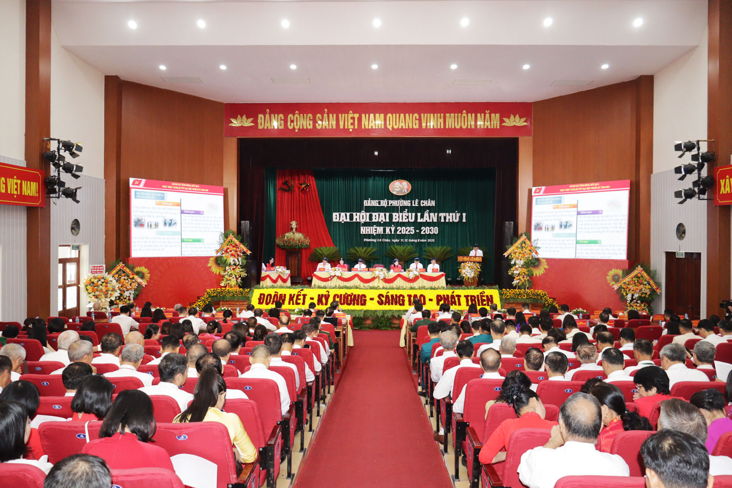 Đảng bộ phường Lê Chân tổ chức phiên chính thức Đại hội đại biểu Đảng bộ phường lần thứ I, nhiệm kỳ 2025 – 2030