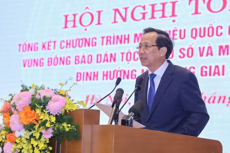 Đồng chí Đào Ngọc Dung, Ủy viên Trung ương Đảng, Bộ trưởng Bộ Dân tộc và Tôn giáo phát biểu tại hội nghị - Ảnh: VGP/Nhật Bắc Đồng chí Đào Ngọc Dung, Ủy viên Trung ương Đảng, Bộ trưởng Bộ Dân tộc và Tôn giáo phát biểu tại hội nghị - Ảnh: VGP/Nhật Bắc