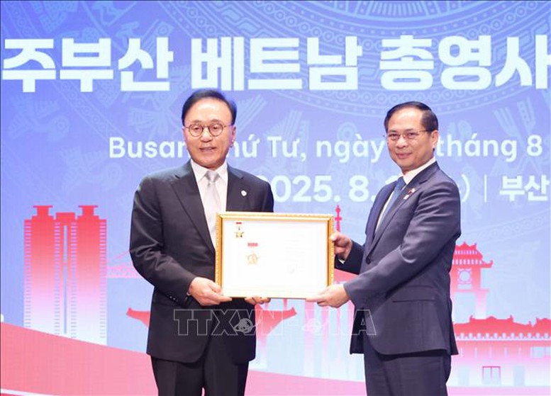 Phó Thủ tướng, Bộ trưởng Ngoại giao Bùi Thanh Sơn trao tặng Kỷ niệm chương 