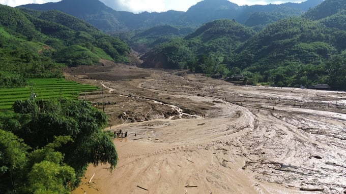 Lũ quét xảy ra tại Làng Nủ, Lào Cai. Ảnh: Tú Thành.
